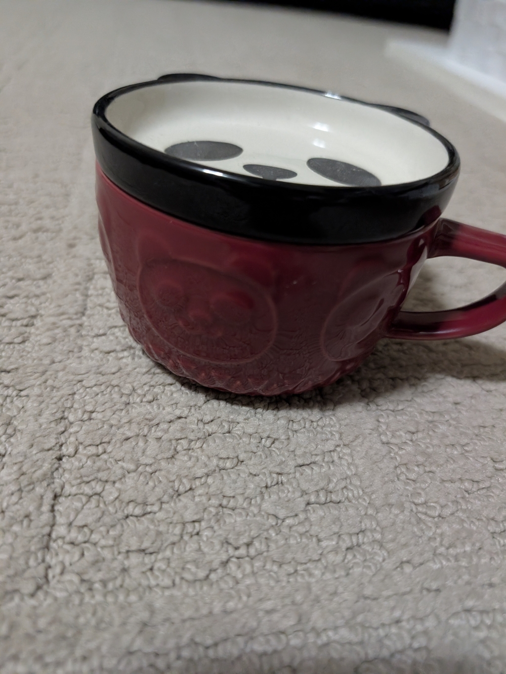 Animal Face Mug Set Red & Black